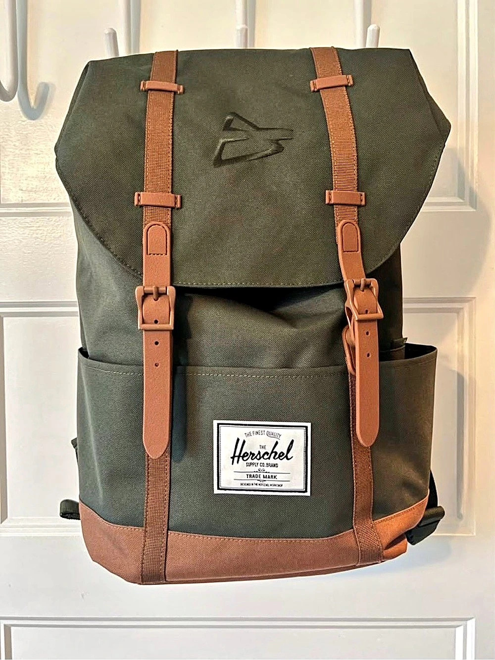 Herschel Retreat Backpack in Green & Brown